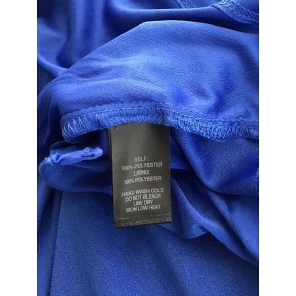 Lulus Dress XL Blue Shift Long Ruffle Women New - Picture 6 of 6